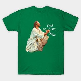 Jesus Prays To Heavenly Farter T-Shirt